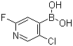 structure of CAS# 1034659-38-5, B-(5-Chloro-2-fluoro-4-pyridinyl)boronic acid