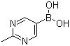结构式 CAS# 1034924-06-5, (2-甲基嘧啶-5-基)硼酸
