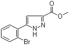 结构式 CAS# 1035235-11-0, 5-(2-溴苯基)-1H-吡唑-3-羧酸甲酯