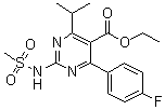 4-(4-氟苯基)-6-(异丙基)-2-[(甲基磺酰基)氨基]-5-嘧啶羧酸乙酯分子结构 (CAS 1035595-71-1)
