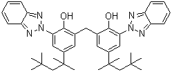 structure of CAS# 103597-45-1, Ultraviolet Absorbent  UV-360;Bisoctrizole; 2,2'-Methylenebis(6-(benzotriazol-2-yl)-4-tert-octylphenol); 2,2'-Methylenebis(6-(2H-benzotriazol-2-yl)-4-(1,1,3,3-tetramethylbutyl)phenol