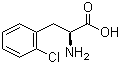 结构式 CAS# 103616-89-3, L-2-氯苯丙氨酸; 2-氯-L-苯丙氨酸