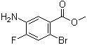 structure of CAS# 1036389-86-2, 5-Amino-2-bromo-4-fluorobenzoic acid methyl ester