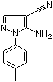 结构式 CAS# 103646-82-8, 5-氨基-1-(4-甲基苯基)-1H-吡唑-4-甲腈