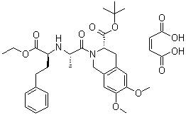 莫昔普利叔丁酯马来酸盐分子结构 (CAS 103733-40-0)