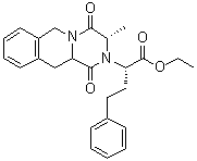 structure of CAS# 103733-49-9, Quinapril Diketopiperazine;(alphaS,3S,11aS)-1,3,4,6,11,11a-Hexahydro-3-methyl-1,4-dioxo-alpha-(2-phenylethyl)-2H-pyrazino[1,2-b]isoquinoline-2-acetic acid ethyl ester