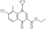 structure of CAS# 103877-51-6, 7-Chloro-1-cyclopropyl-8-methyl-4-oxo-1,4-dihydro-3-quinolinecarboxylic acid ethyl ester