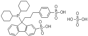 9-(二环己基膦基)-9-[3-(4-磺基苯基)丙基]-9H-芴-2-磺酸硫酸盐分子结构 (CAS 1039775-34-2)