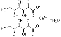 structure of CAS# 1040352-40-6, D-arabino-2-Hexulosonic acid calcium salt hydrate (2:1:?)