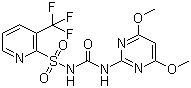 结构式 CAS# 104040-78-0, 啶嘧磺隆; 1-(4,6-二甲氧基嘧啶-2-基)-3-(3-三氟甲基-2-吡啶磺酰)脲