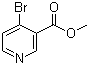 结构式 CAS# 1043419-29-9, 4-溴吡啶-3-羧酸甲酯