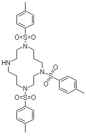 结构式 CAS# 104395-69-9, 1,4,8-对甲苯磺酰基-1,4,8,11-四氮杂环十四烷