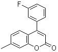 结构式 CAS# 1044277-06-6, 4-(3-氟苯基)-7-甲基-2H-苯并吡喃-2-酮
