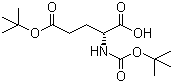 structure of CAS# 104719-63-3, Boc-D-glutamic acid 5-(tert-butyl) ester;N-[(tert-Butoxy)carbonyl]-D-glutamic acid 5-(tert-butyl) ester; Boc-Glu(OtBu)-OH
