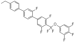 4-[Difluoro(3,4,5-trifluorophenoxy)methyl]-4''-ethyl-2',3,5-trifluoro-1,1':4',1''-terphenyl molecular structure (CAS 1047653-92-8)