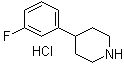 structure of CAS# 104774-94-9, 4-(3-Fluorophenyl)piperidine hydrochloride