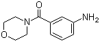 structure of CAS# 104775-65-7, 3-(Morpholin-4-ylcarbonyl)aniline;(3-Aminophenyl)(morpholin-4-yl)methanone; 3-Aminobenzoic acid morpholide; 4-(3-Aminobenzoyl)morpholine