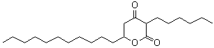 3-Hexyldihydro-6-undecyl-2H-pyran-2,4(3H)-dione molecular structure (CAS 104801-95-8)
