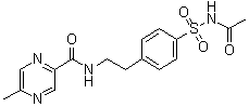 N-[2-[4-[(Acetylamino)sulfonyl]phenyl]ethyl]-5-methylpyrazinecarboxamide molecular structure (CAS 104838-12-2)