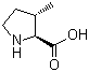结构式 CAS# 10512-89-7, (2S,3S)-3-甲基吡咯烷-2-甲酸