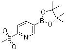 structure of CAS# 1052138-94-9, 2-(Methylsulfonyl)pyridine-5-boronic acid pinacol ester;2-(Methylsulfonyl)-5-(4,4,5,5-tetramethyl-1,3,2-dioxaborolan-2-yl)pyridine