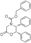 结构式 CAS# 105228-46-4, (2S,3R)-N-苄氧羰基-2,3-二苯基吗啉-6-酮