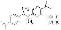 structure of CAS# 1052707-21-7, (1S,2S)-1,2-Bis[4-(dimethylamino)phenyl]-1,2-ethanediamine hydrochloride (1:4)