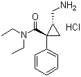 (E)-2-(Aminomethyl)-N,N-diethyl-1-phenylcyclopropanecarboxamide hydrochloride molecular structure (CAS 105310-47-2)