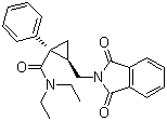 cis-2-[(1,3-Dihydro-1,3-dioxo-2H-isoindol-2-yl)methyl-N,N-diethyl-1-phenylcyclopropanecarboxamide molecular structure (CAS 105310-75-6)