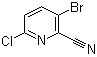 structure of CAS# 1053659-39-4, 3-Bromo-6-chloropyridine-2-carbonitrile