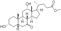 结构式 CAS# 10538-65-5, (3alpha,5beta,12alpha)-3,12-二羟基-7-酮基胆烷-24-酸甲酯