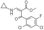 结构式 CAS# 105392-26-5, 2,4-二氯-alpha-[(环丙基氨基)亚甲基]-5-氟-beta-氧代苯丙酸甲酯