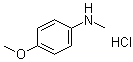结构式 CAS# 10541-33-0, 4-甲氧基-N-甲基苯胺盐酸盐