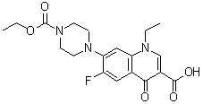7-[4-(Ethoxycarbonyl)-1-piperazinyl]-1-ethyl-6-fluoro-1,4-dihydro-4-oxo-3-quinolinecarboxylic acid molecular structure (CAS 105440-01-5)