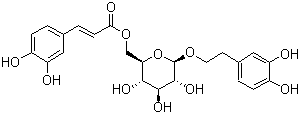 structure of CAS# 105471-98-5, Calceolarioside B;beta-D-Glucopyranoside, 2-(3,4-dihydroxyphenyl)ethyl, 6-[(2E)-3-(3,4-dihydroxyphenyl)-2-propenoate]; (E)-beta-D-Glucopyranoside, 2-(3,4-Dihydroxyphenyl)ethyl, 6-[(2E)-3-(3,4-dihydroxyphenyl)-2-propenoate]