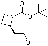 structure of CAS# 1056166-09-6, (2R)-2-(2-Hydroxyethyl)-1-azetidinecarboxylic acid tert-butyl ester