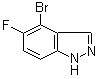 structure of CAS# 1056264-22-2, 4-Bromo-5-fluoro-1H-indazole