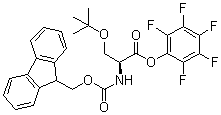 N-9-Fluorenylmethoxycarbonyl-O-tert-butylserine pentafluorophenyl ester molecular structure (CAS 105751-13-1)