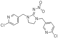 1,3-Bis[(6-chloro-3-pyridinyl)methyl]-N-nitro-2-imidazolidinimine molecular structure (CAS 105828-41-9)