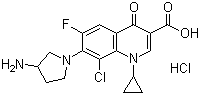 Clinafloxacin hydrochloride molecular structure (CAS 105956-99-8)