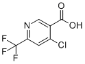 structure of CAS# 1060810-66-3, 4-Chloro-6-(trifluoromethyl)nicotinic acid