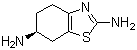 structure of CAS# 106092-09-5, (S)-4,5,6,7-Tetrahydro-2,6-benzothiazolediamine;S-(-)-2,6-Diamino-4,5,6,7-tetrahydrobenzothiazole