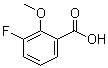 structure of CAS# 106428-05-1, 3-Fluoro-2-methoxybenzoic acid