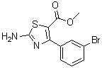 structure of CAS# 1065074-63-6, 2-Amino-4-(3-bromophenyl)-5-thiazolecarboxylic acid methyl ester