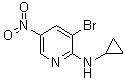 3-Bromo-N-cyclopropyl-5-nitro-2-pyridinamine molecular structure (CAS 1065074-85-2)