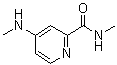 structure of CAS# 1065074-98-7, N-Methyl-4-(methylamino)-2-pyridinecarboxamide