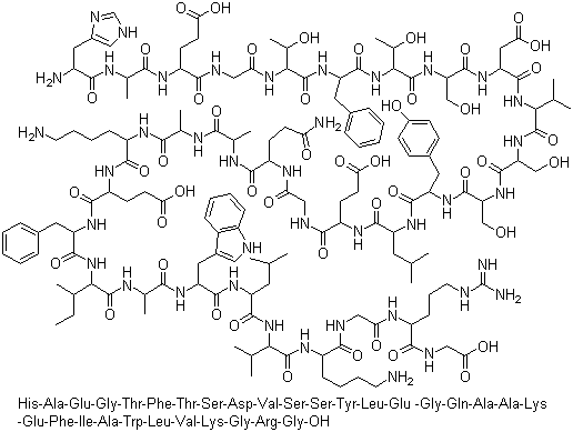 结构式 CAS# 106612-94-6, 人胰高血糖素样肽-1