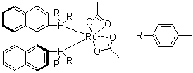 结构式 CAS# 106681-15-6, 二乙酸[(1S)-[1,1'-联萘]-2,2'-二基双[二(4-甲基苯基)膦]]钌