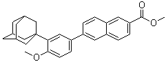 Methyl 6-[3-(1-adamanty)-4-methoxy phenyl]-2-naphthoate molecular structure (CAS 106685-41-0)