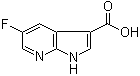结构式 CAS# 1067193-34-3, 5-氟-1H-吡咯并[2,3-b]吡啶-3-羧酸